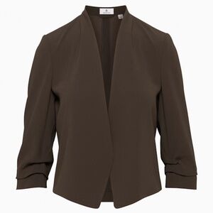 Babaton Power Waist Blazer Open-front Crepe in Rich Mocha Brown Size 4